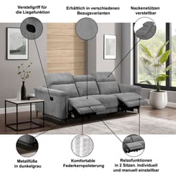 OTTO home 3-Sitzer LUND | Braun