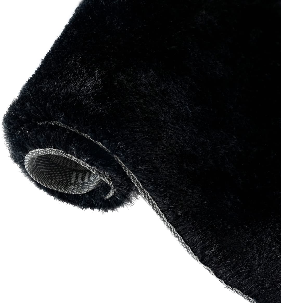 Bruno Banani Hochflor-Teppich Dana Bean shape | Schwarz