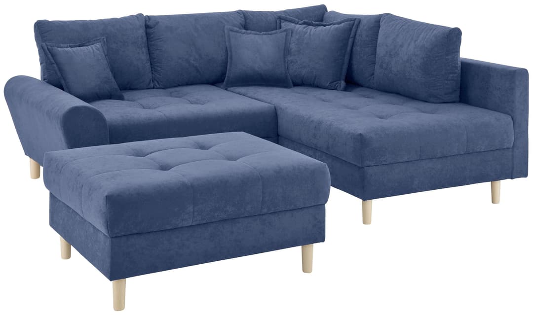 Home affaire Ecksofa Rice L-Form | Blau