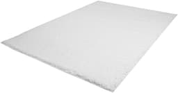 Carpet City Hochflor-Teppich Shaggi uni | Weiß