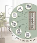 fif möbel Eckvitrine TRIO | Holztöne 4