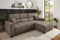 Jockenhöfer Gruppe Ecksofa Cremona L-Form | Braun