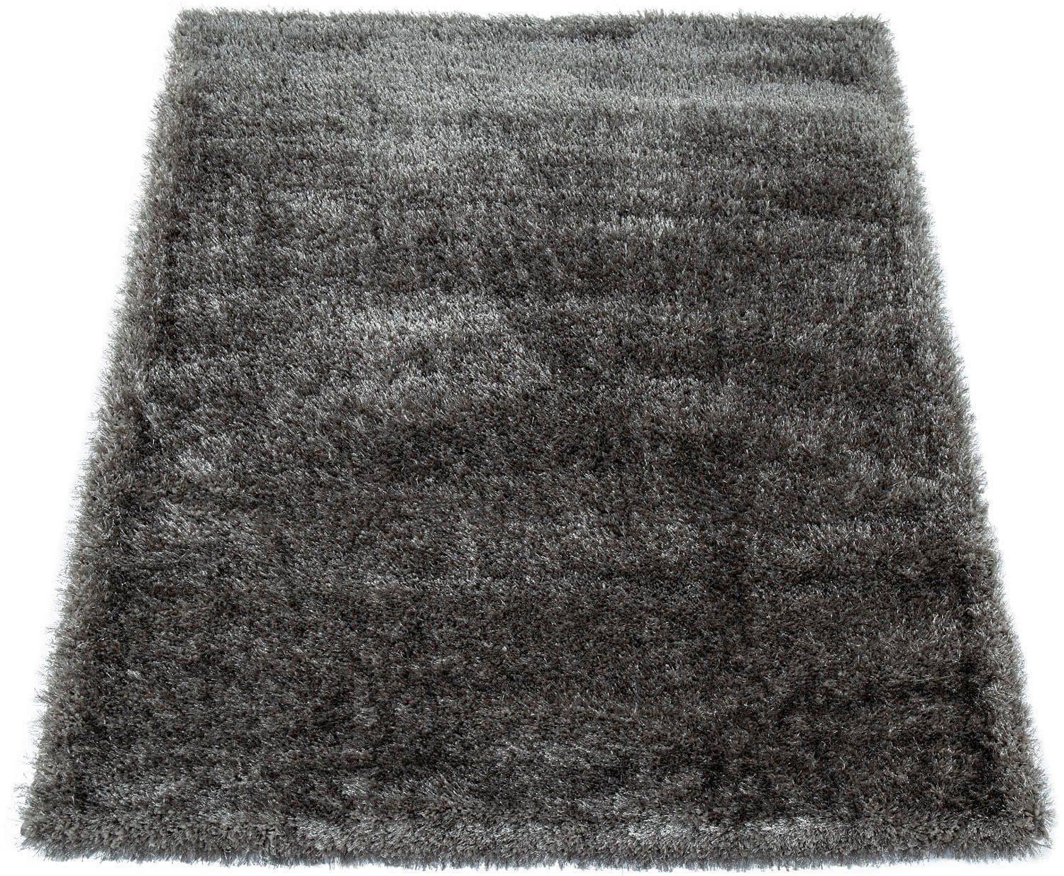 Paco Home Touch 100 Hochflor-Teppich | Grau