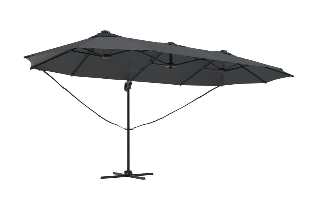 KONIFERA Ampelschirm Elba Twin | Grau