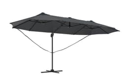 KONIFERA Ampelschirm Elba Twin | Grau