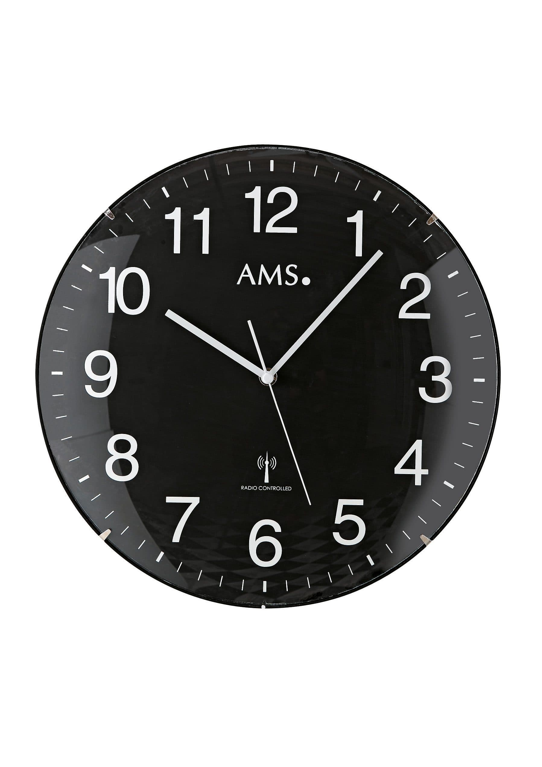 AMS Funkwanduhr F5959 | Schwarz
