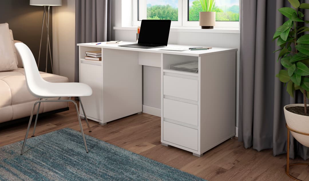 byLIVING Schreibtisch Lobo | Weiß