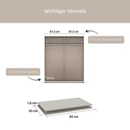rauch Einlegeboden Zubehör für Rauch-Schwebetürenschränke BLUE | Beige