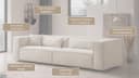 LeGer Home by Lena Gercke 3-Sitzer PIARA | Beige 4