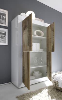 Home affaire Highboard Basic | Weiß