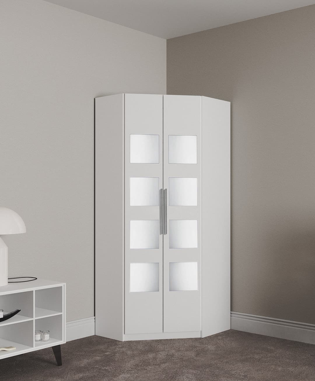 priess Eckkleiderschrank Saragossa | Weiß
