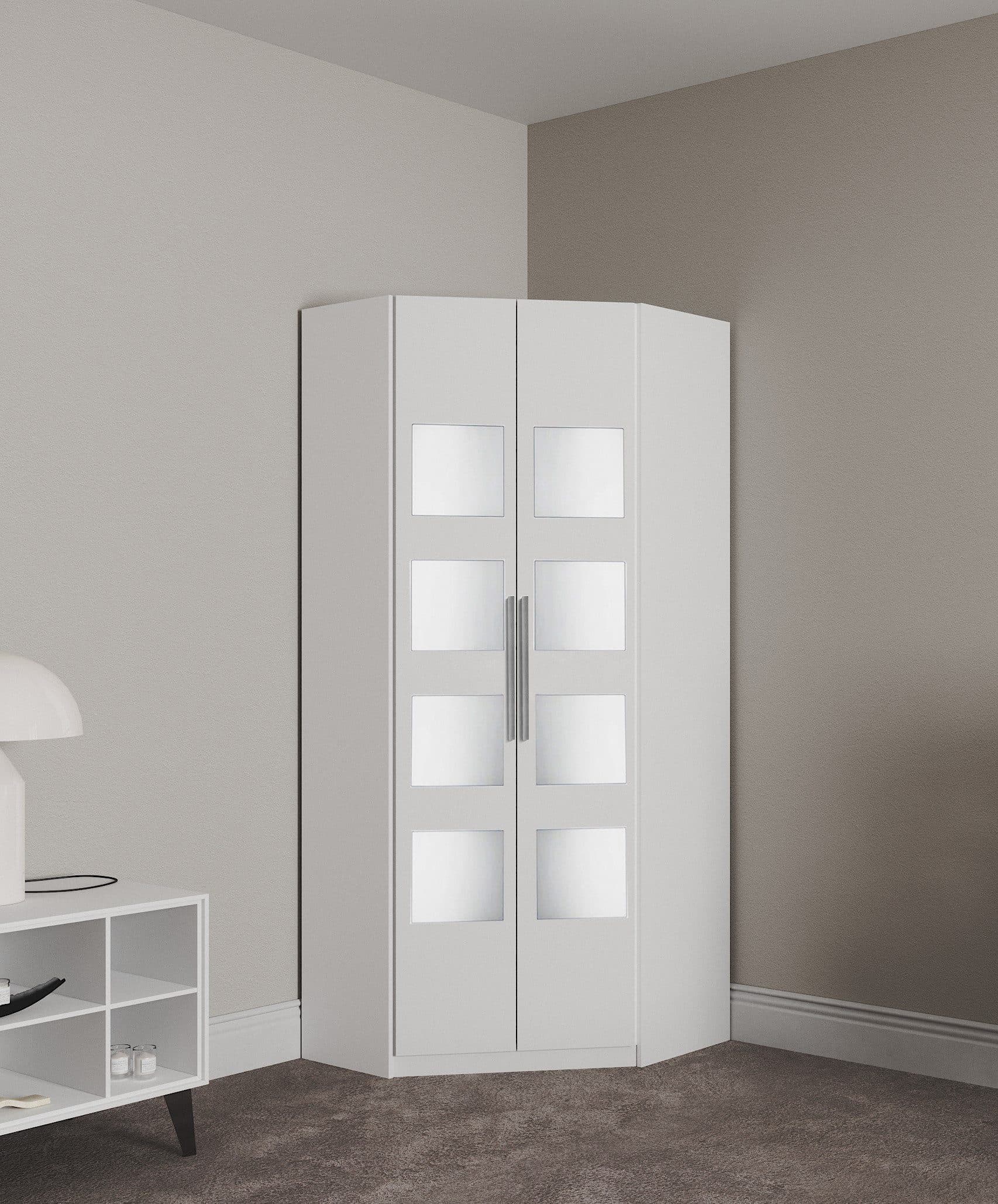 priess Eckkleiderschrank Saragossa | Weiß
