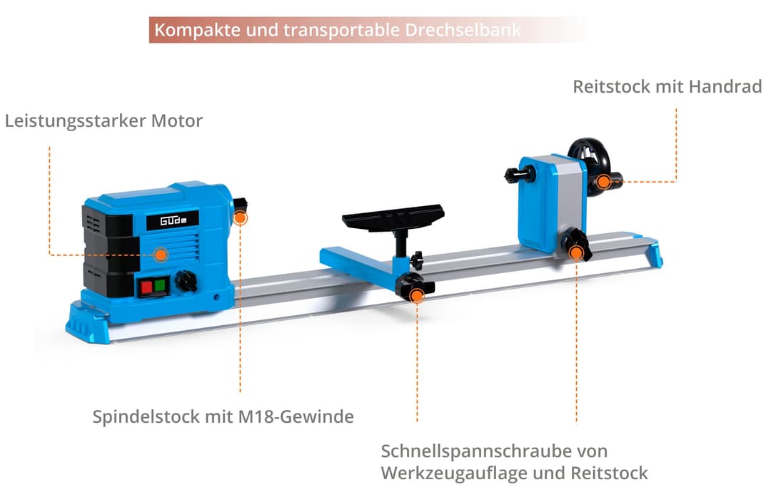 Guede Drechselbank GDM 600 | Blau