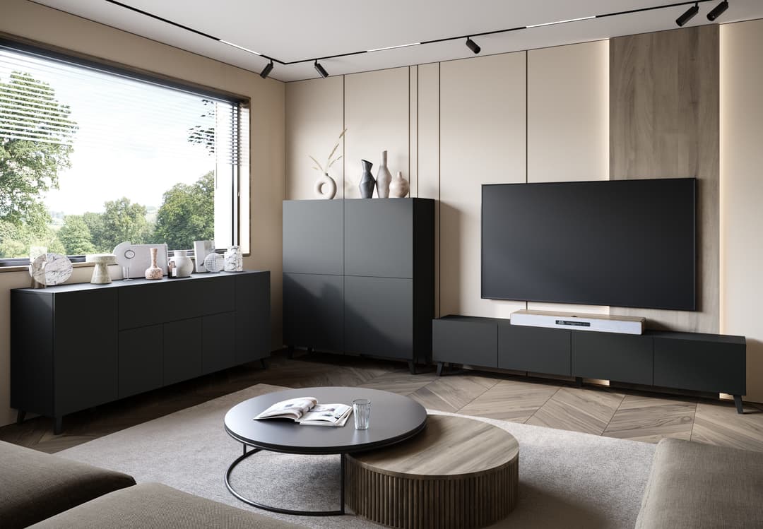 Home affaire Sideboard PHUKET II | Schwarz