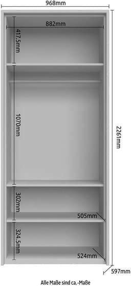 OTTO home Kleiderschrank Piano | Beige