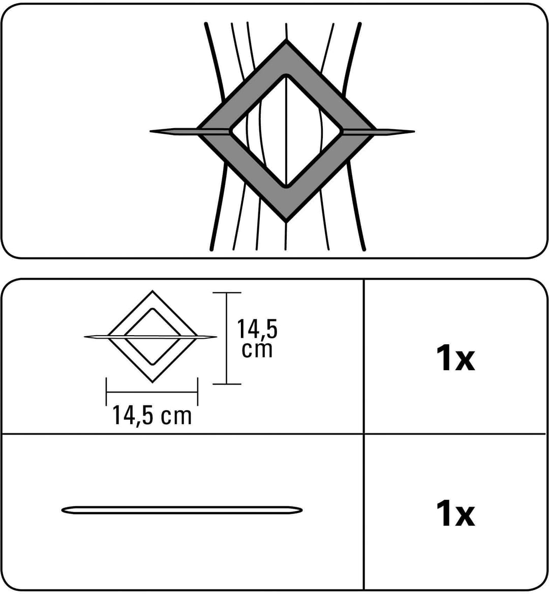 GARDINIA Dekoklammer Uranus | Silber
