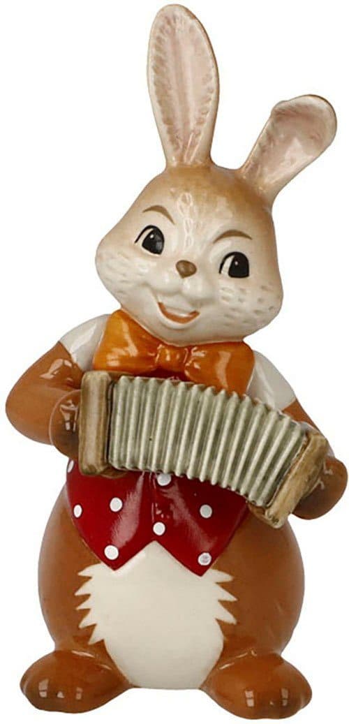 Goebel Osterhase Figur Hase - Frecher Musikant | Mehrfarbig