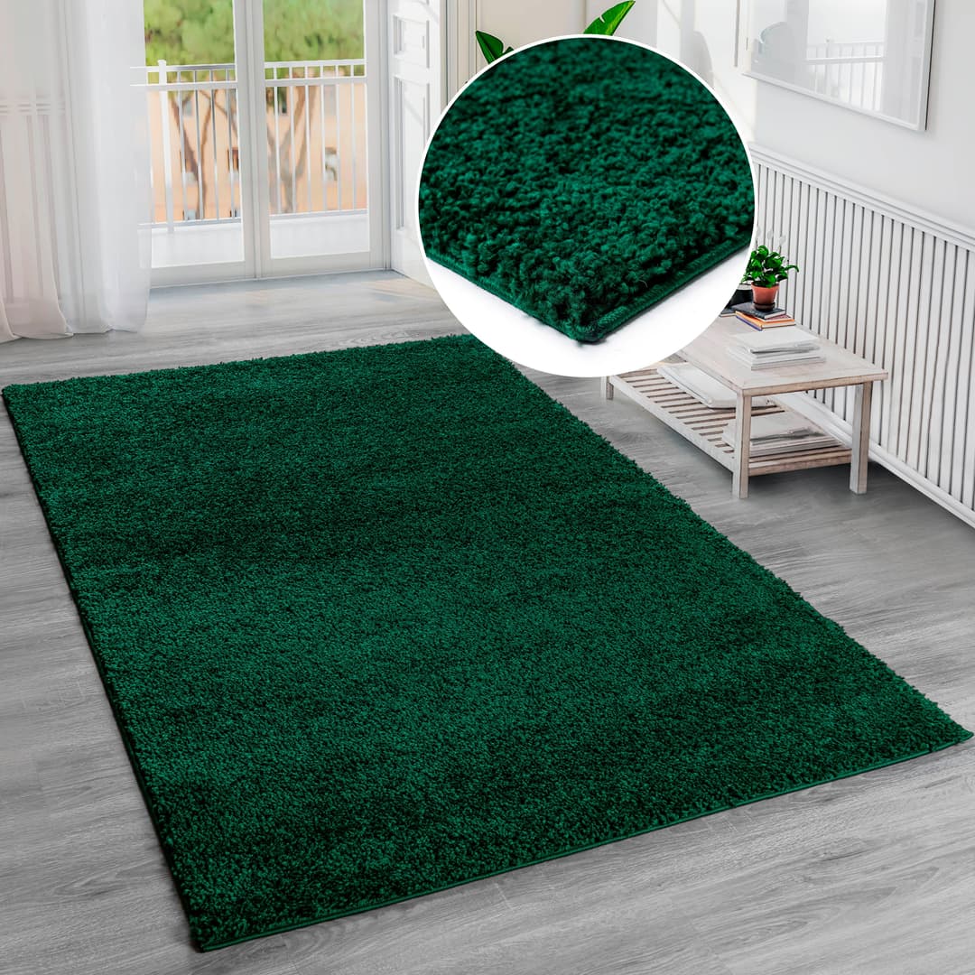Bruno Banani Shaggy Soft Hochflor-Teppich | Grün