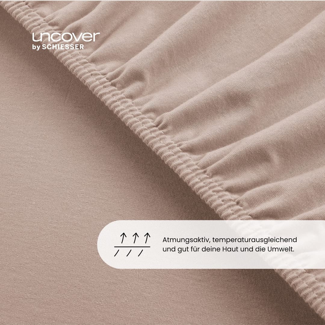 uncover by SCHIESSER Spannbettlaken New Jersey | Beige