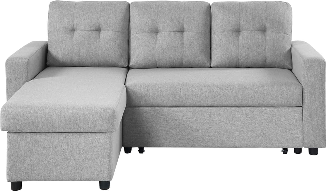 ATLANTIC home collection Ecksofa Gino L-Form | Grau