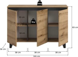 Home affaire Sideboard TOMA | Holztöne