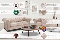 Home affaire Sitzgruppe Chesterfield | Beige