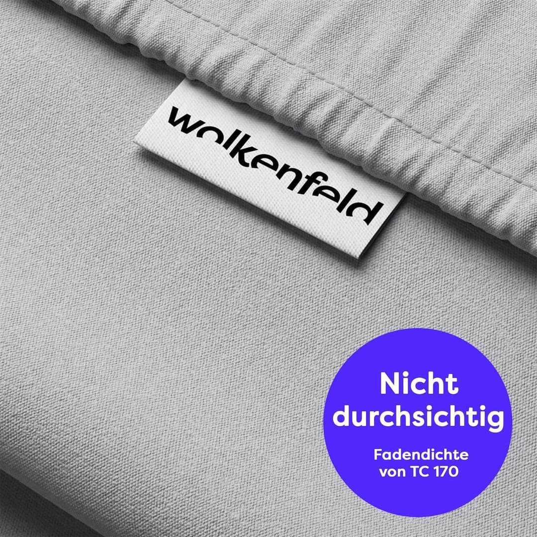 Wolkenfeld Bettwäsche Renforcé | Grau