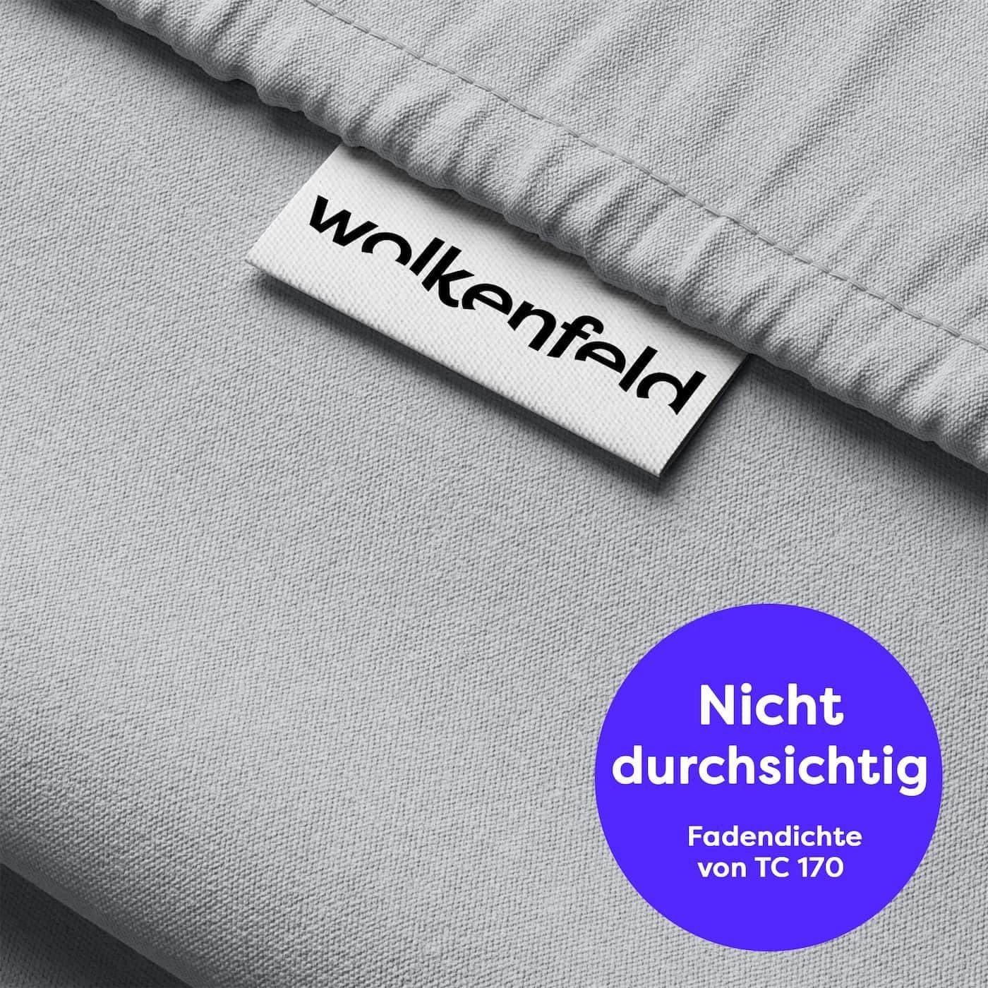 Wolkenfeld Bettwäsche Renforcé | Grau