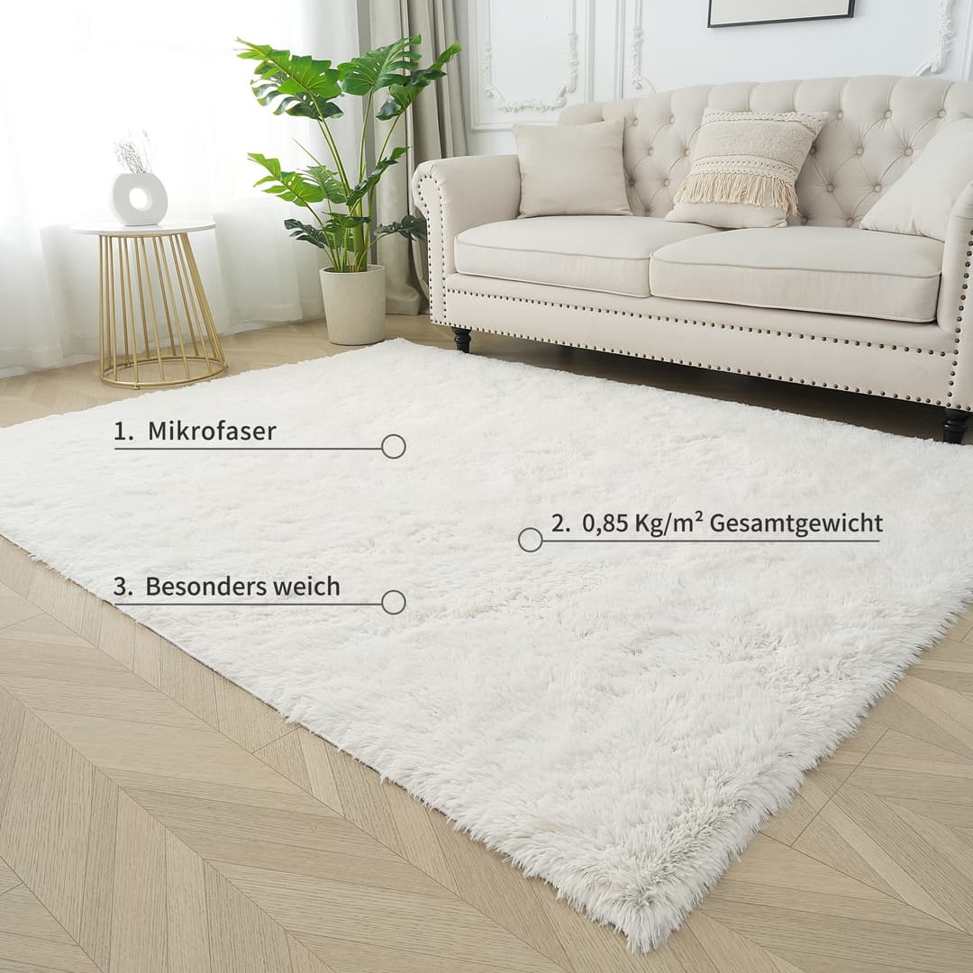 OTTO home Hochflor-Teppich Leava | Beige