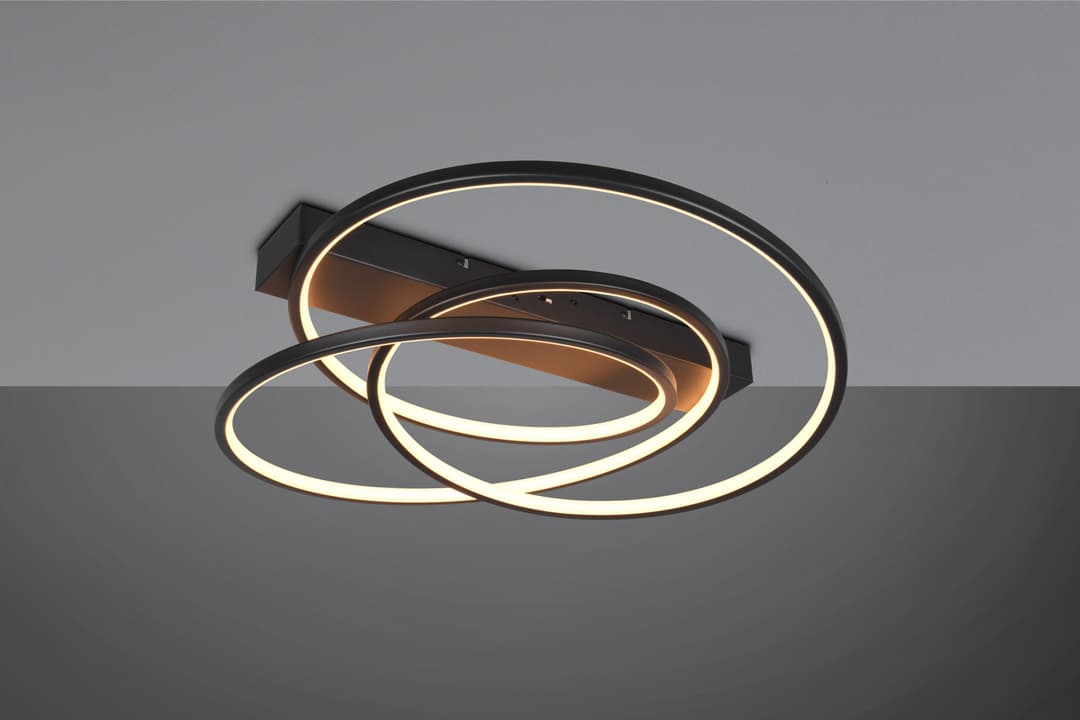 TRIO Leuchten LED Deckenleuchte DARVIN | Schwarz