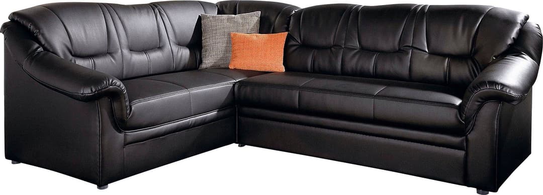 DOMO collection Ecksofa Montana | Schwarz