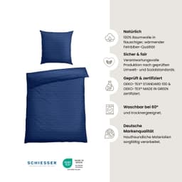 Schiesser Bettwäsche Drops | Blau