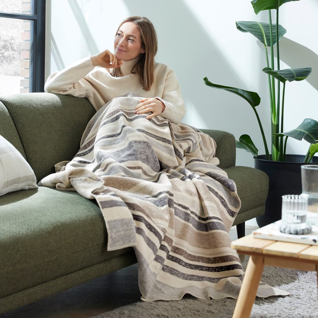 IBENA Wohndecke Kumba | Beige