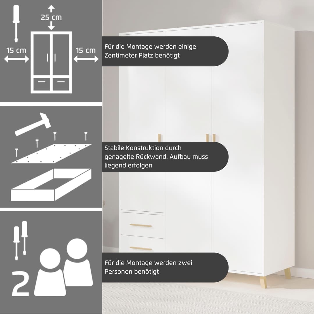 rauch Drehtürenschrank SHINJO | Weiß