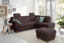 Home affaire Ecksofa Borkum L-Form | Braun