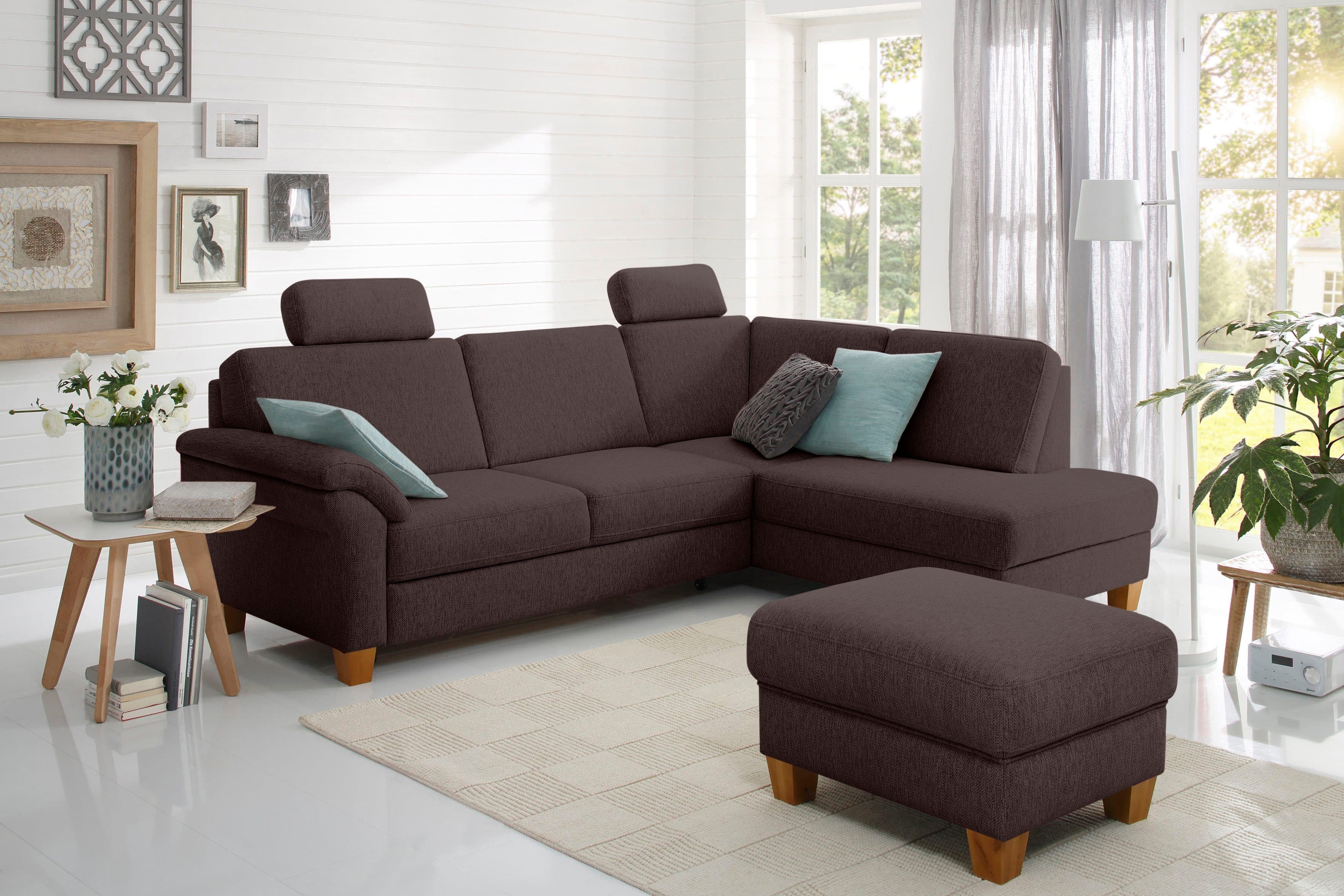 Home affaire Ecksofa Borkum L-Form | Braun