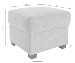 sit&more Polsterhocker Pandora | Grau