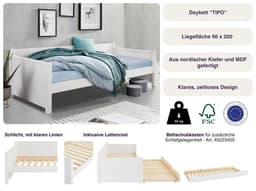 OTTO home Daybett "TIPO" | Weiß