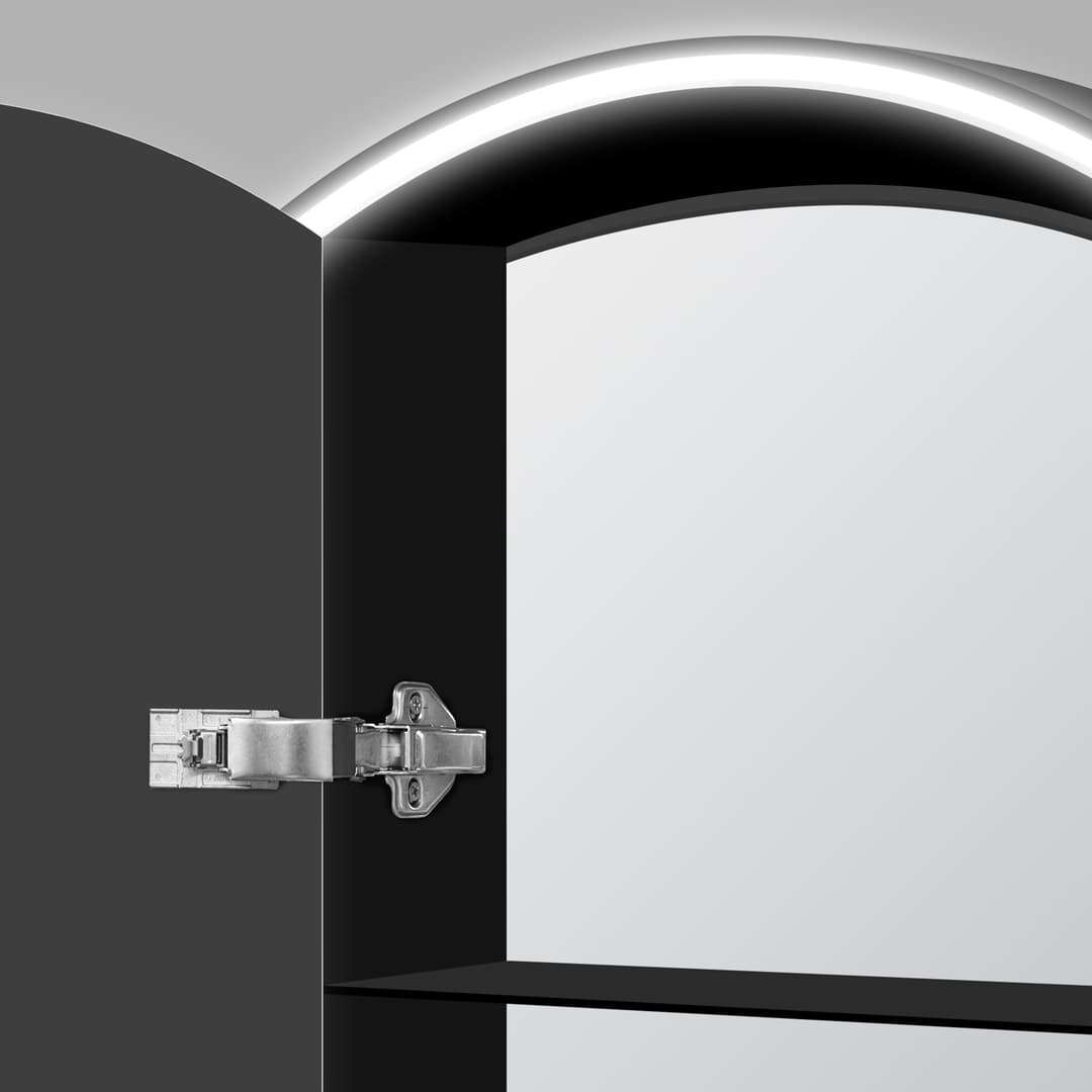 Talos Badezimmerspiegelschrank Talos Black Nova | Schwarz