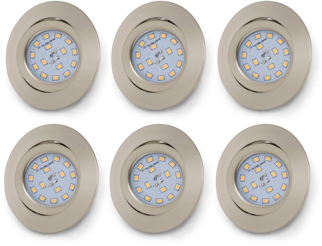 B.K.Licht LED Einbauleuchten 6er Set | Silber