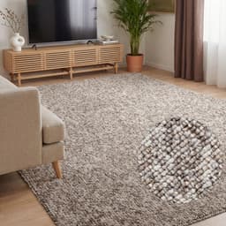 ELLE DECORATION Teppich Rocco | Braun
