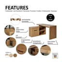 Jahnke Eckschreibtisch CU-LIBRE 150 E | Holztöne 5