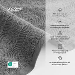 uncover by SCHIESSER Handtücher Brooklyn | Grau