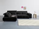 COTTA Ecksofa Orion L-Form | Schwarz