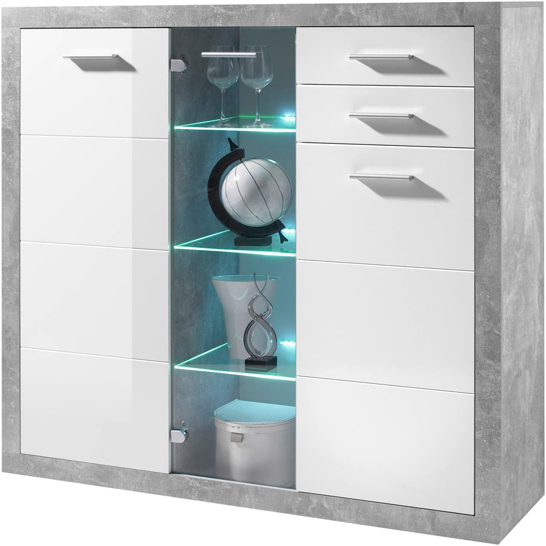 HBZ Highboard Stone | Weiß