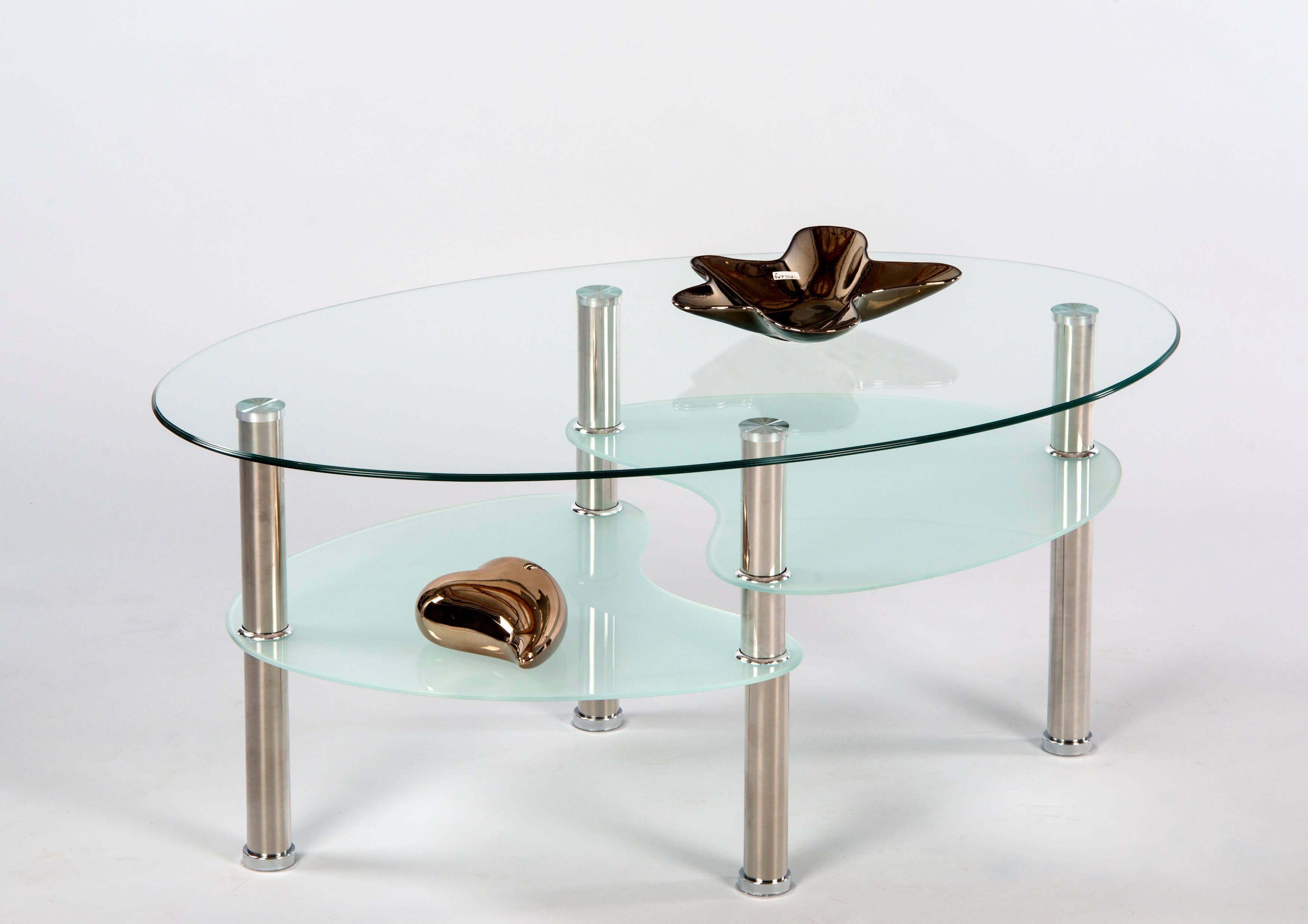 Stolkom Sp.z.o.o. Couchtisch Wave Glastisch | Transparent
