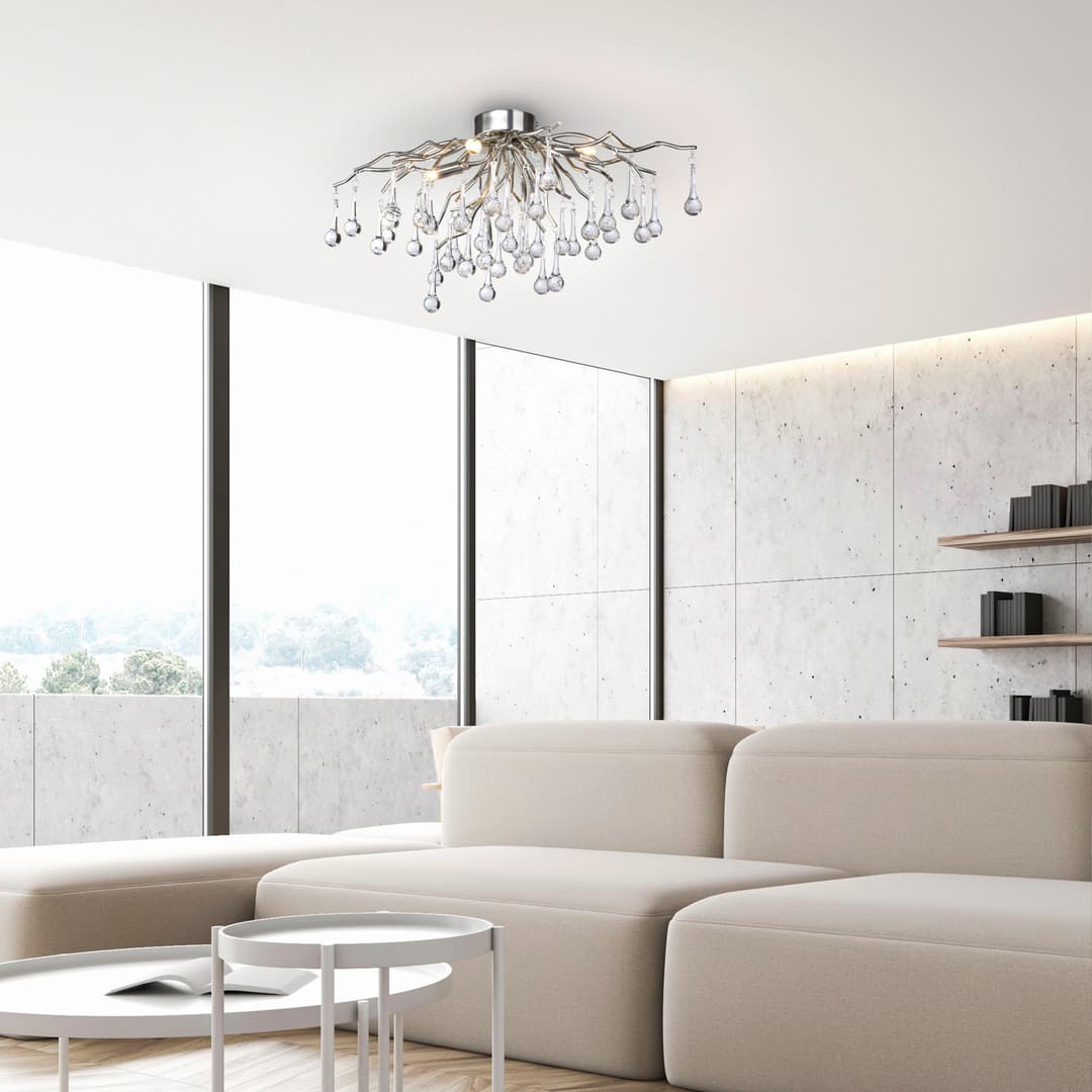 Paul Neuhaus Deckenleuchte ICICLE | Silber