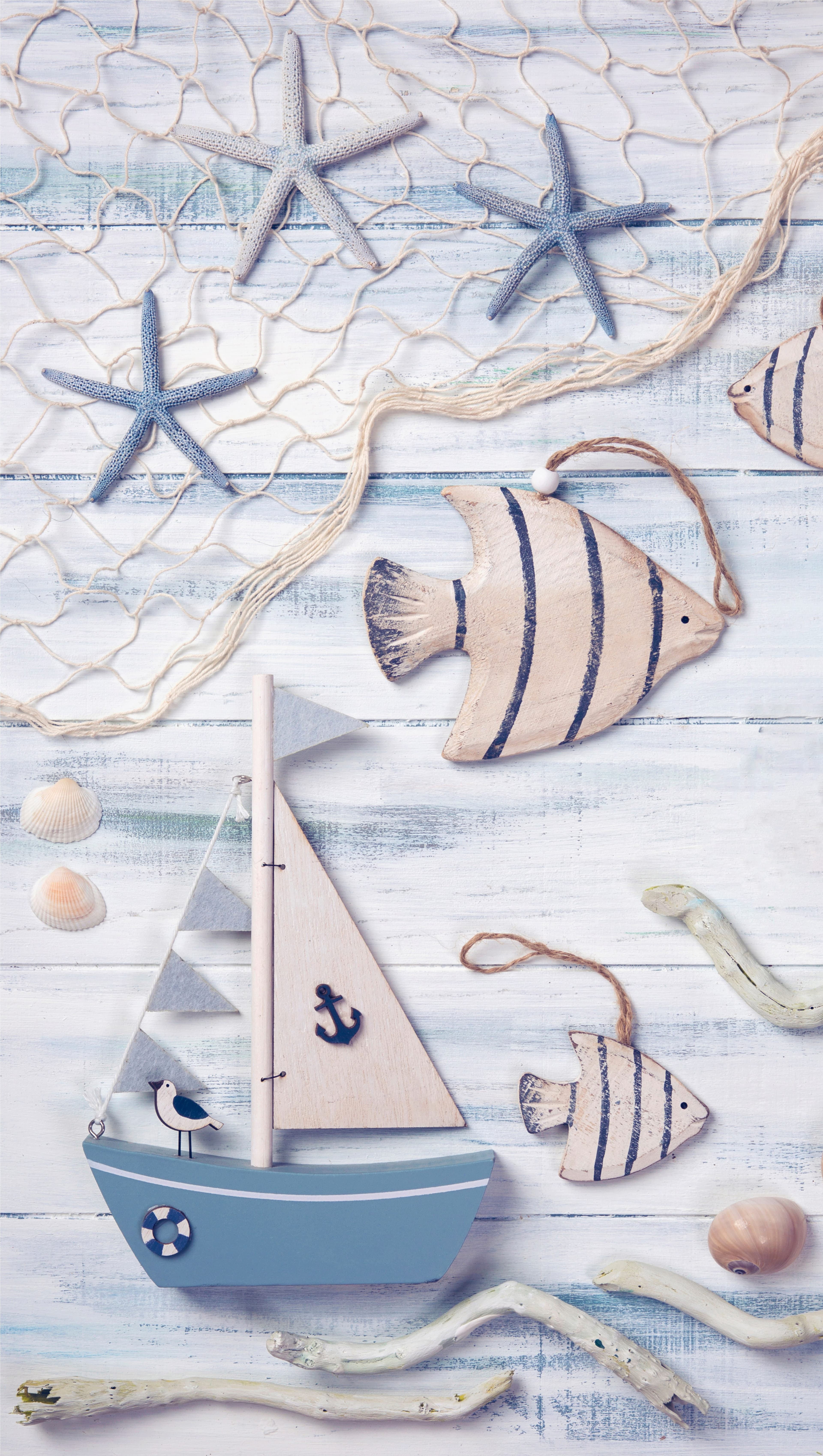 good morning Strandtuch Maritim | Blau