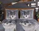 Good morning Wendebettwäsche Wolfie | Grau 3