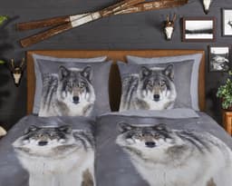 Good morning Wendebettwäsche Wolfie | Grau